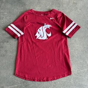 Washington State Cougars Shirt Womens M Medium Red Short Sleeve T Shirt Football